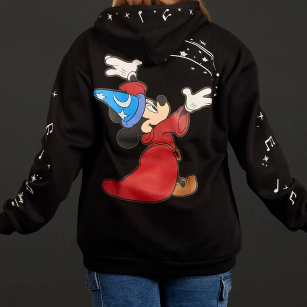Disney Cakeworthy Sorcerer Mickey Hoodie Fantasia Glow in the Dark XL
